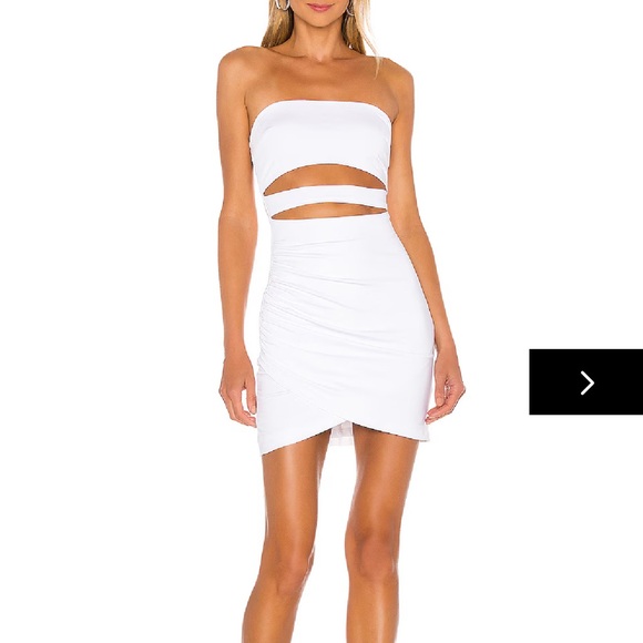 superdown Dresses & Skirts - Superdown Mini Dress Strapless Bodycon Cutout White- Medium
